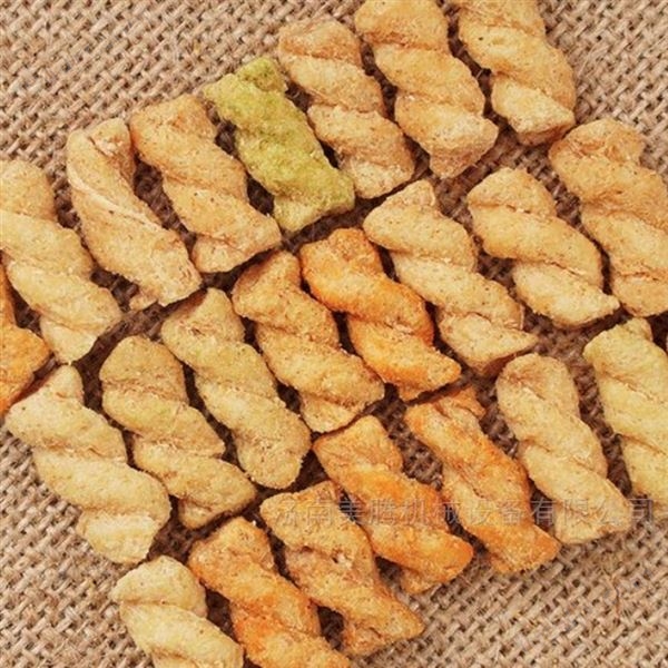 膨化小麻花設(shè)備膨化青稞圈生產(chǎn)線圖片